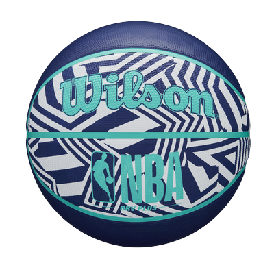 Basketball WILSON "NBA DRV PLUS DAZZLE CAMO MINT" Gr. 7, blau (türkis), Bälle, 7, Gummi, für Erwachsene, aus Gummi, mit griffiger Oberfläche