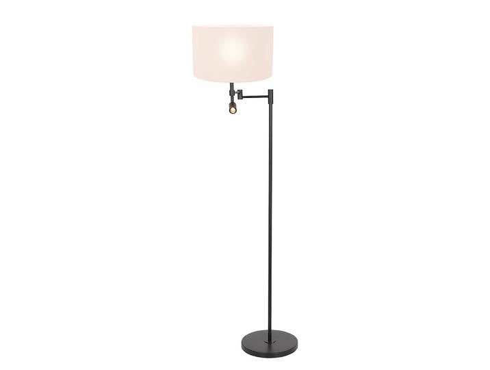 Lampadaire Stang 2 ampoules - Type A Ø 50cm Noir/Blanc Coton LED E27
