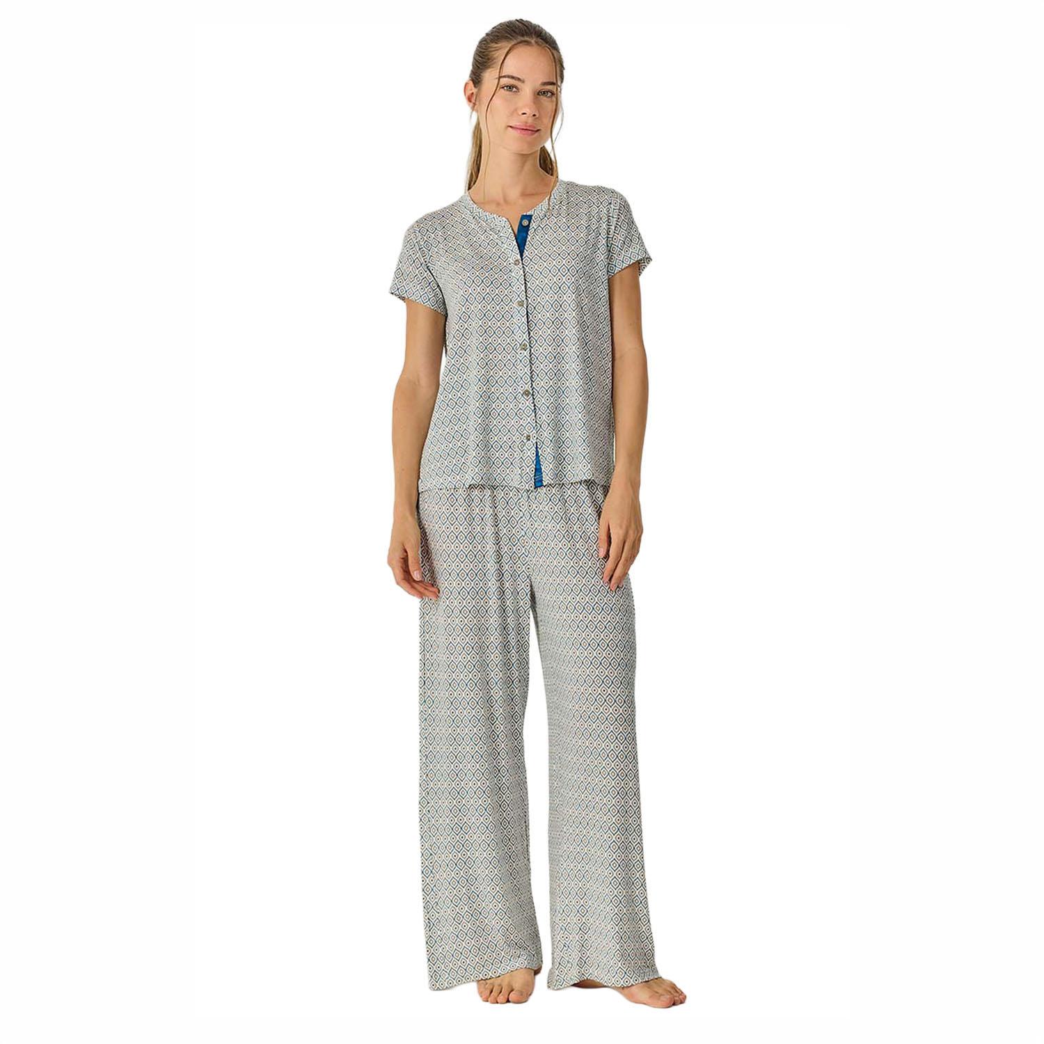 Damen Sommerpyjamas mit lässigen langen Hosen JJB28