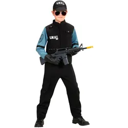 Widmann SWAT Kinderkostüm mit Oberteil, Hose, Basecap (128)