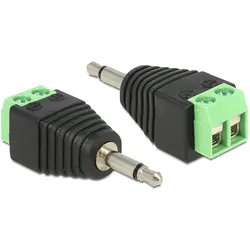 DELOCK 3.5mm Klinke (Stecker) auf 2-Pin-Terminalblock Adapter