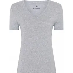 JBS of Denmark Bamboo V-neck Women Slim T-shirt Hellgrau XX-Large Damen