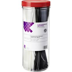 TRU COMPONENTS 1572053 Kabelbinder 300 mm 3.60 mm Schwarz, Natur 400 St.