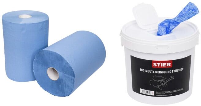 Set STIER Putzpapier-Rolle 3lg + Multi-Reinigungstuch
