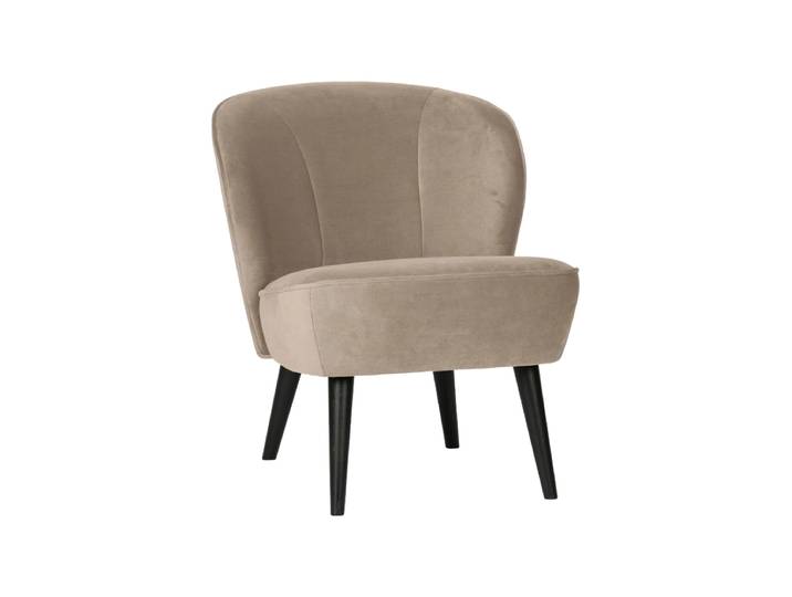 Design Sessel „Sarah“ Samt Beige De Eekhoorn