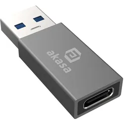 Akasa Typ A auf Typ C USB-Adapter - 2 Stück (USB-A, USB-C), USB Adapter, Schwarz, Grau