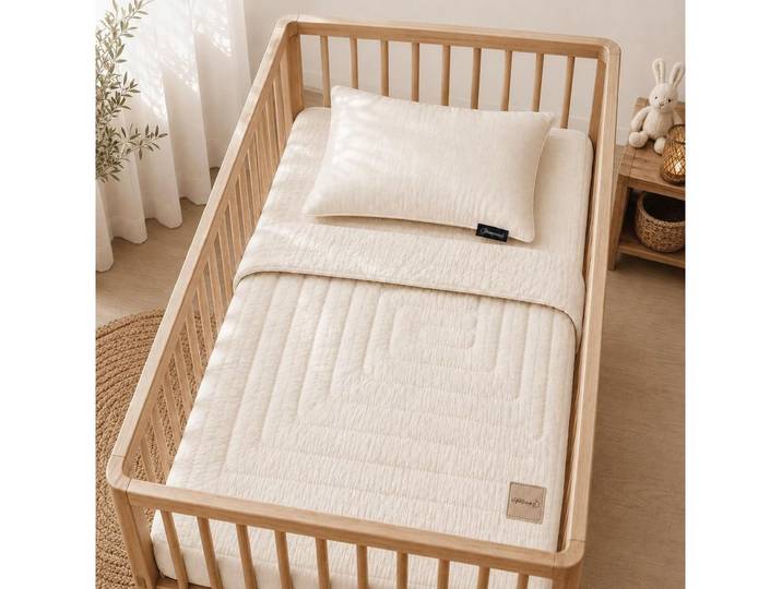 Kinderdecke Babykissen- und Steppdecken-Set aus Wolle, Sleepoos