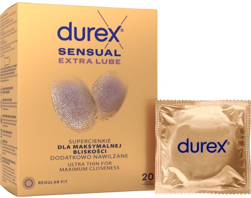 Durex Sensual Extra Lube Kondome 20 St.