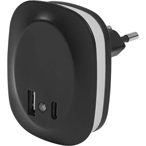 OSRAM Nachtlicht Lunetta, LED, mit USB, für Steckdose, mit Dämmerungssensor, warmweiß