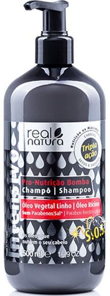 Real Natura Pro Nutrición Bomba Champú Sin Sal 500 ml