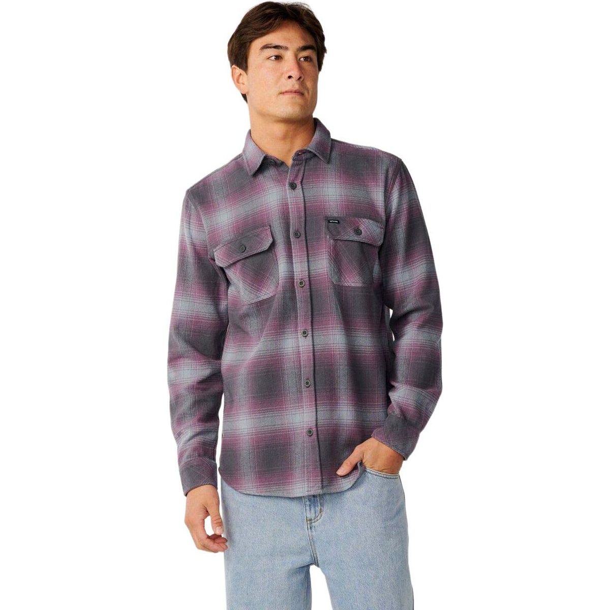 RipCurl Classic Surf Count Flannel charcoal grey (0084) L 00JMSH-0084-L