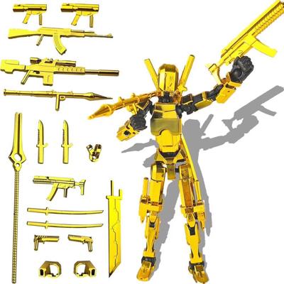 Inspired Finds Titan T13 Transforming Action Figure Robot Set Multi Jointed Movable Hero And Dog Toy For Kid blue