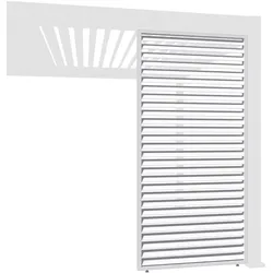 Weide Horizontale Lamellenwand Für Pergola Aus Aluminium 3 Maße Weiß0.93 Meter