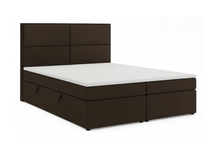 Lit continental avec matelas , marron, 180x200 cm