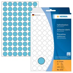 HERMA Klebepunkte Ø 13,0 mm blau