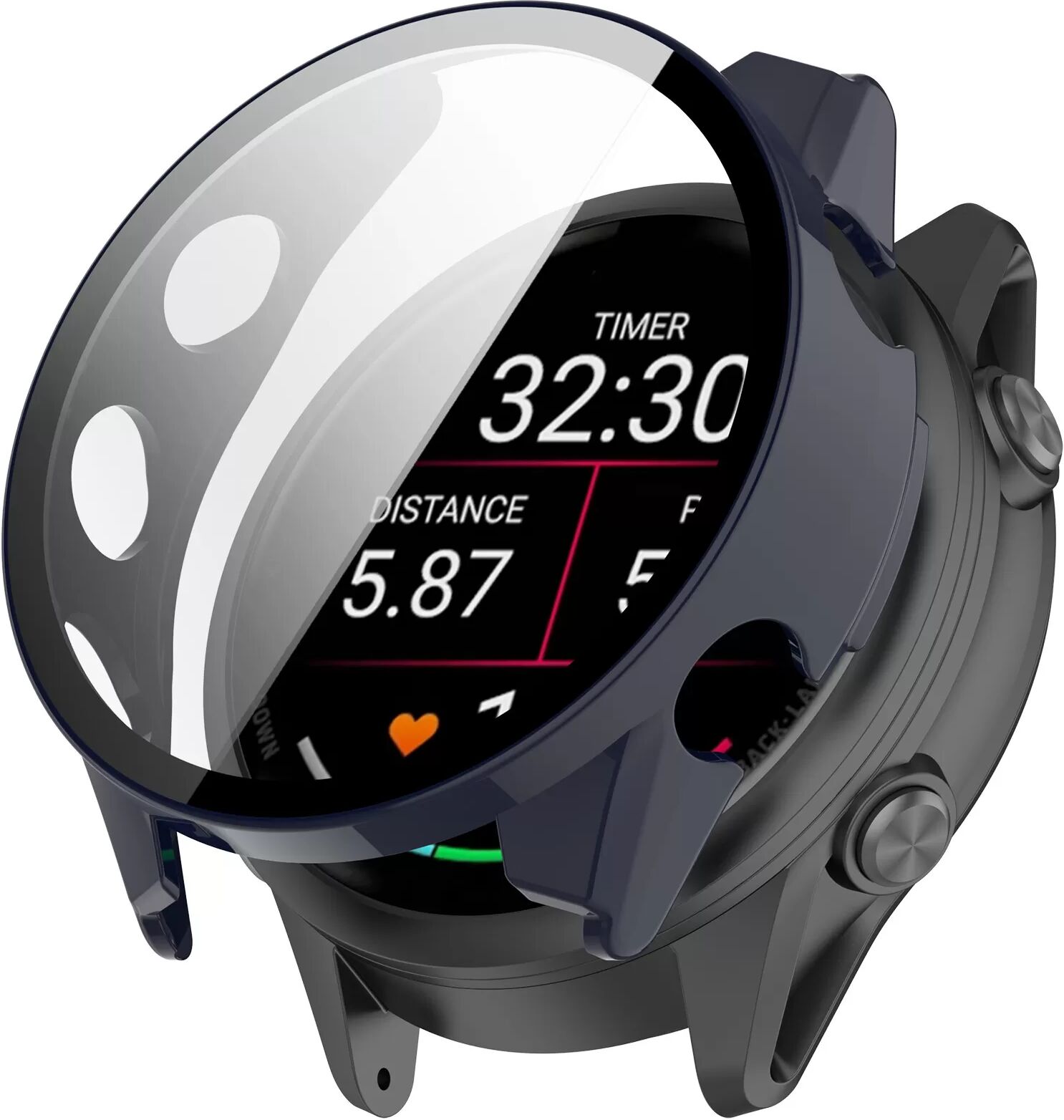 INF Kompatibel mit Garmin Forerunner 570 Hülle - Integrierte Schale Blau 47 mm