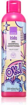 Avon Kids Fruit champô e condicionador 2 em 1 200 ml. Kids Fruit