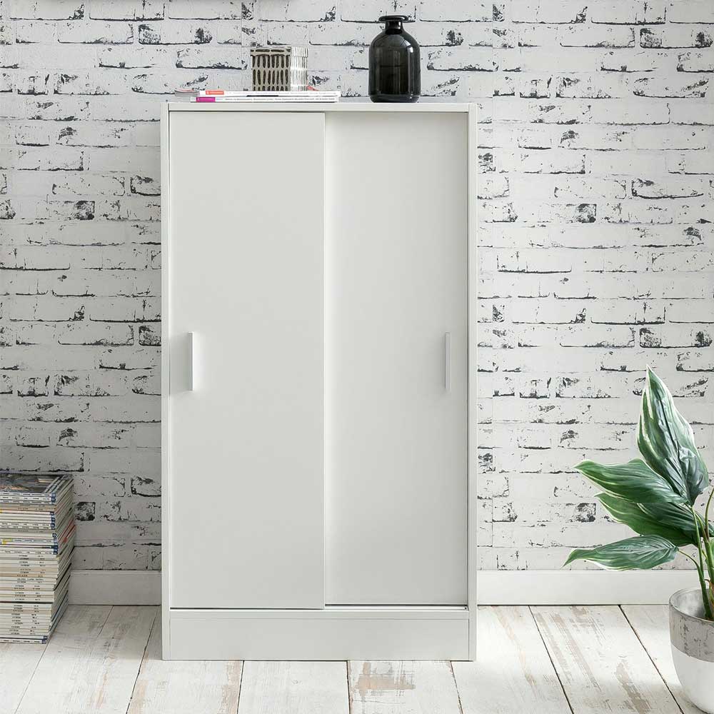 Pharao24.de Mehrzweckschrank in Weiß Schiebetüren