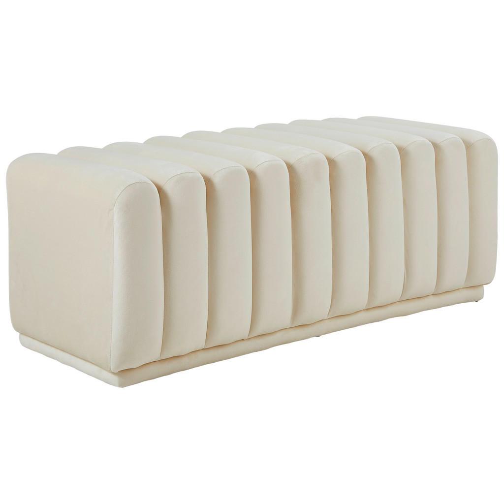 Novel Sitzbank , Weiss , Metall, Textil , 113x42x48 cm , Esszimmer, Bank, Sitzbänke