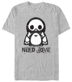 Men's Big & Tall Penguin Needs Love Tops & Tees by Mad Engine in Athletic Heather (Size 3XLT)