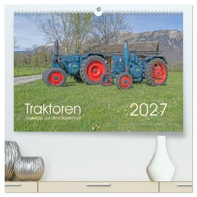Traktoren – Nostalgie auf dem Bauernhof (hochwertiger Premium Wandkalender 2027 DIN A2 quer), Kunstdruck in Hochglanz