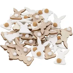 Streuteile "Häschen" mit Pompon-Schwänzchen