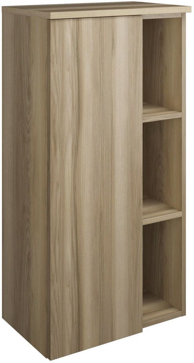 burgbad Badu Halbhoher Schrank 50 cm, 1 Tür, Anschlag links, 1 Regal