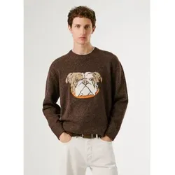 Pepe Jeans für Herren. PM7000023 Phelan Pullover braun (L), Lässig, Polyester