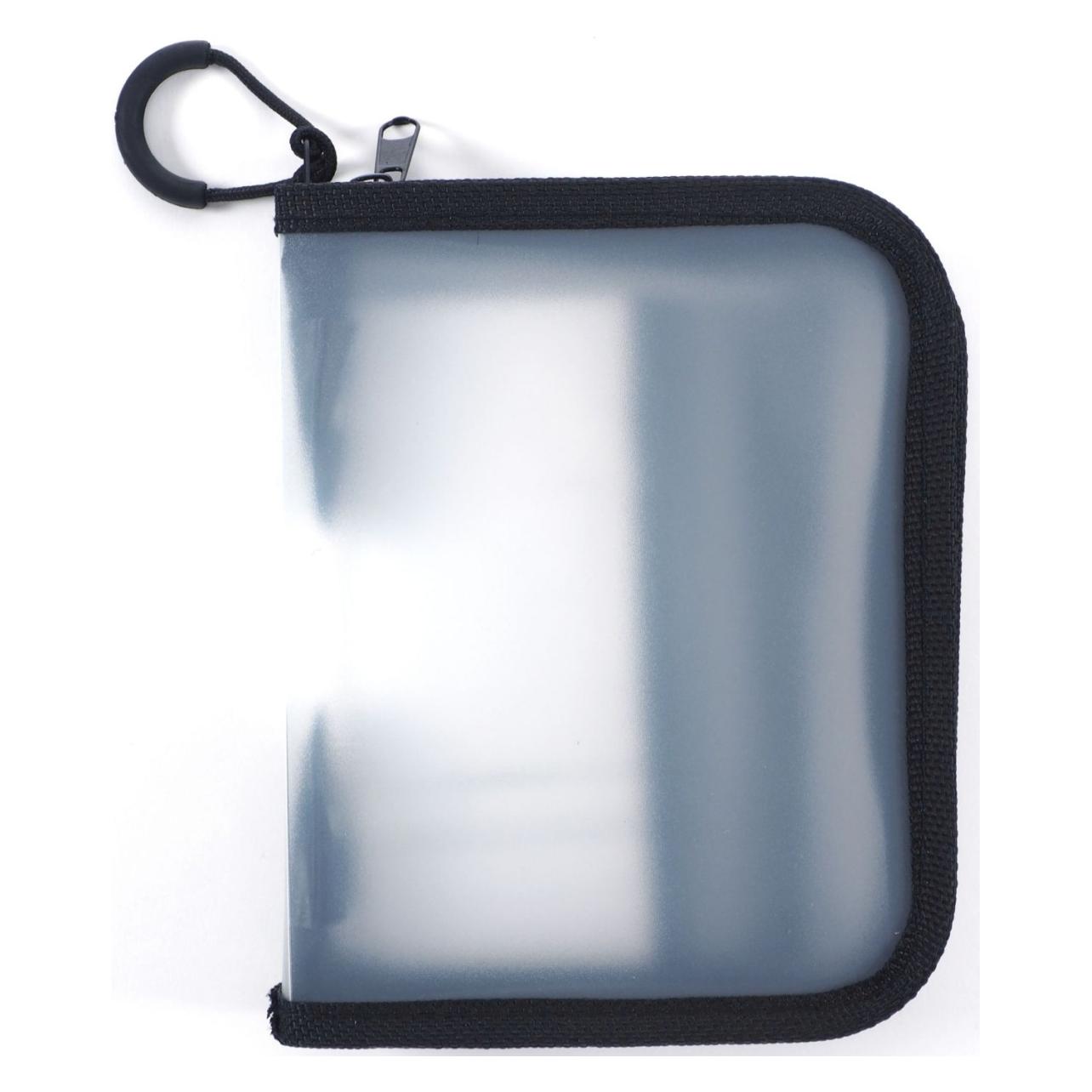 Foldersys Reissverschlussbeutel Mini A6 transparent/schwarz 0,5 mm (A6, 1x) (40456-30)