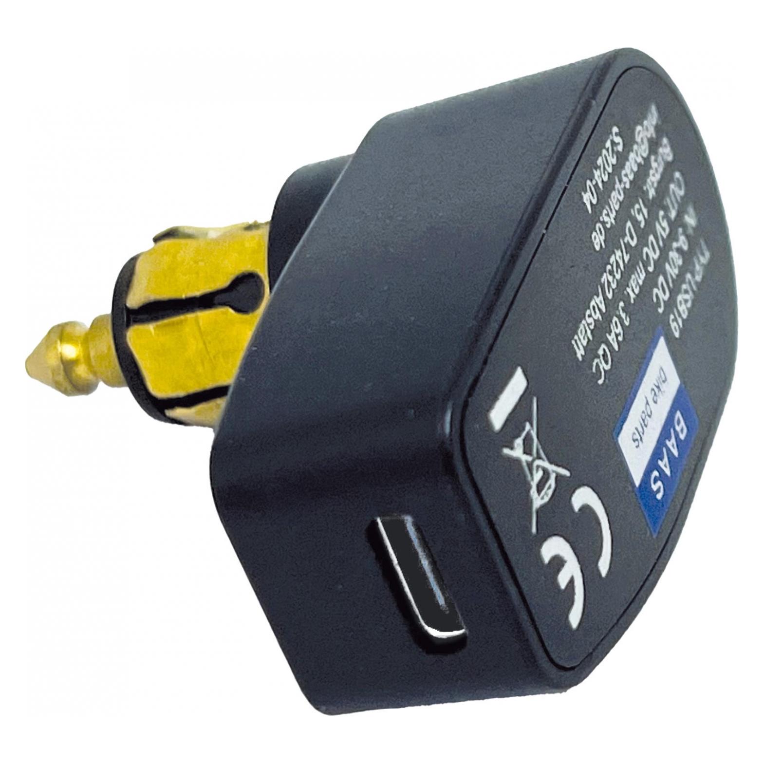 BAAS MINI USB-C Lader für DIN4165-Steckdosen Belastbarkeit Strom max.=3.6 A 12 (USB19)