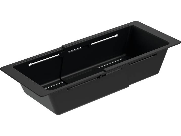 Schüssel SCHOCK flexible Resteschale für Spülen , schwarz (schwarz matt), B:40,3cm H:8,9cm L:40,3cm T:18cm, Kunststoff, Schüsseln, Schüssel, zum Lagern von Abfällen und Speiseresten etc.