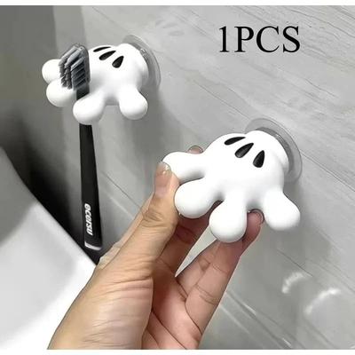 Uplifted Goods Cute Suction Toothbrush Holder With Multipurpose Hook mickey 1 Piece