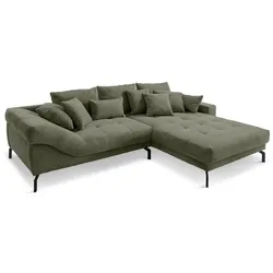filippo Ecksofa Valentina Cord Grün Olive