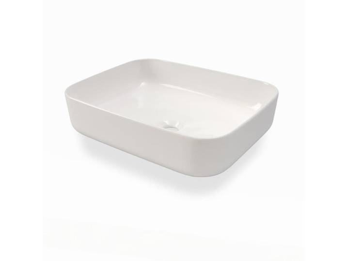 Lavabo à poser blanc en céramique
