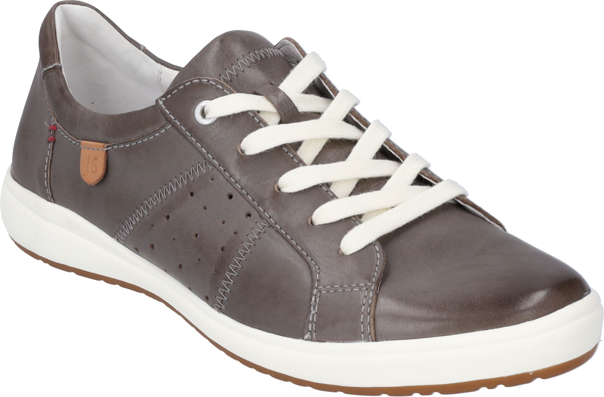 Sneaker JOSEF SEIBEL "Caren 01, grau", Damen, Gr. 36, grau, Obermaterial: 100% Rindsleder Leather cow., Schuhe Sneaker