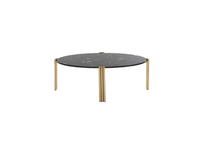 Marmor Design Beistell-/ Couchtisch „Tribus“ Gold/Schwarz 92.4 x 47.6 cm AYTM
