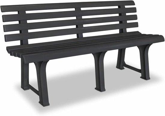 Famanu Gartenbank - Wetterbeständiges Kunststoff - 145,5 cm breit - Anthrazit