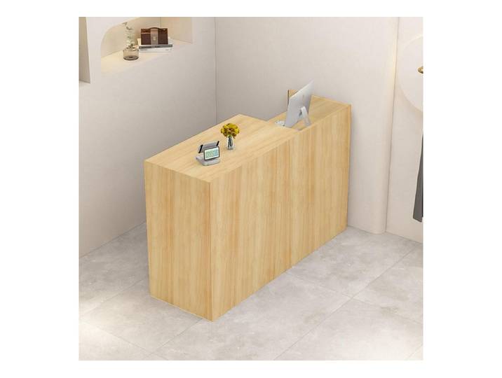 LuxusKollektion Empfangstheke Empfangstheke Originalholzfarbe 200 x 50 x 100 cm rechte Plattform (1-St)