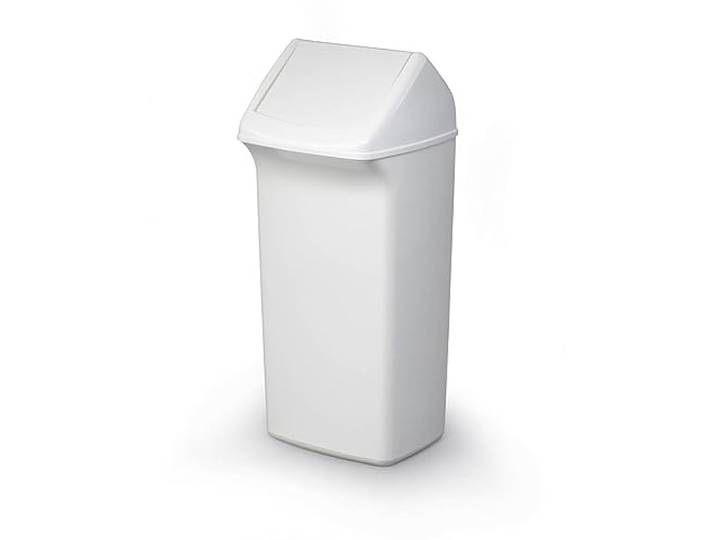 Durable Wertstoffsammler H747xB320xT366 mm 40l weiß Kunststoff PE mit Deckel weiß