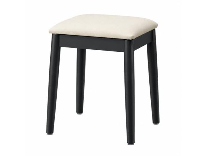 WSJJXS Hocker mit Stauraum und Geheimfach, Holzgestell Sitzhocker, Massivholzbeine, platzsparend, keine Montage erforderlich(Black)