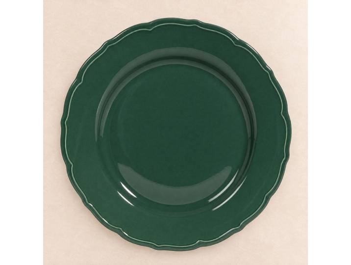Grüner Porzellanteller