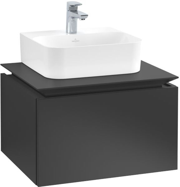 Villeroy und Boch Villeroy & Boch Legato Waschtischunterschrank B73100PD 60x38x50cm, Black Matt Lacquer