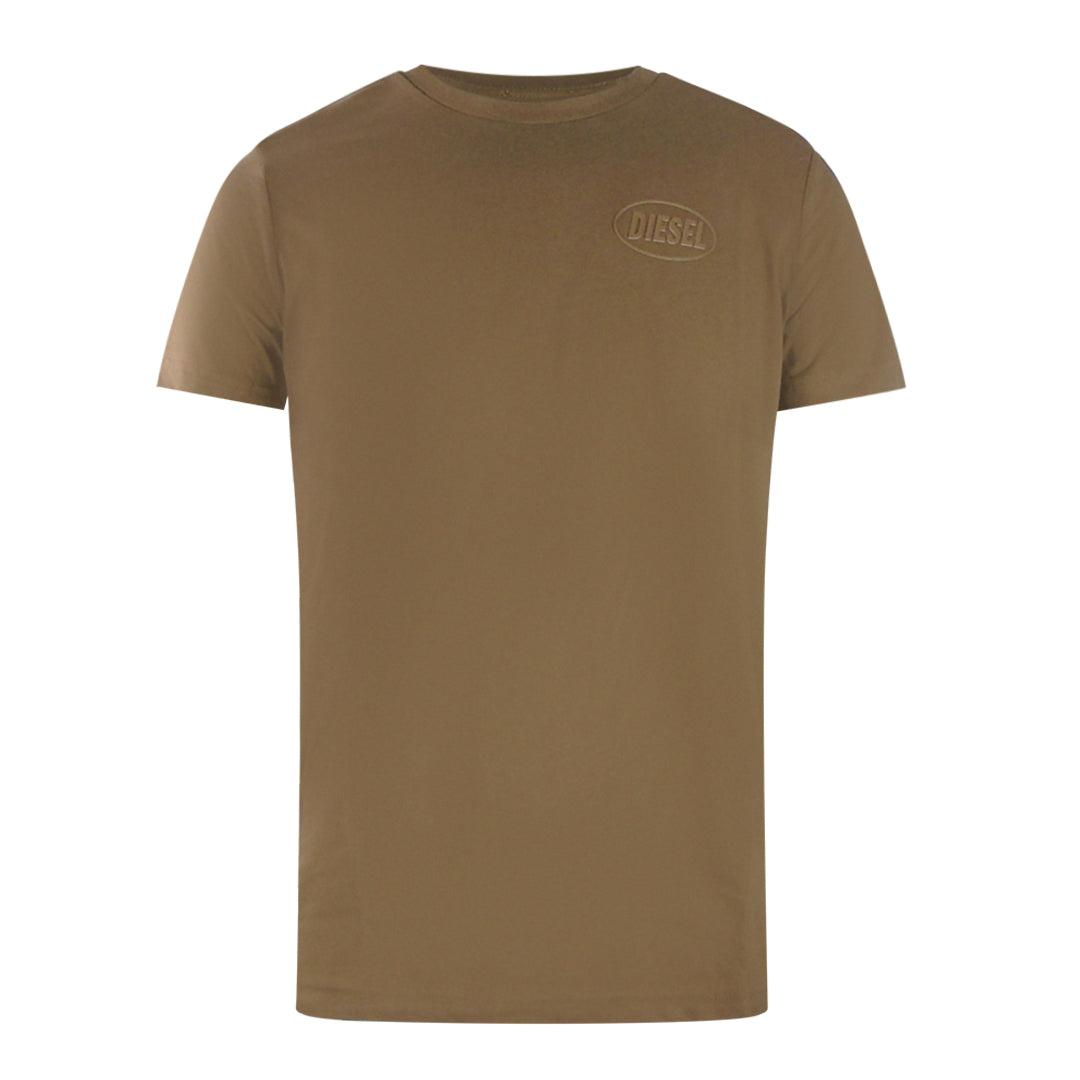 Diesel Monotone Logo Braunes T-shirt