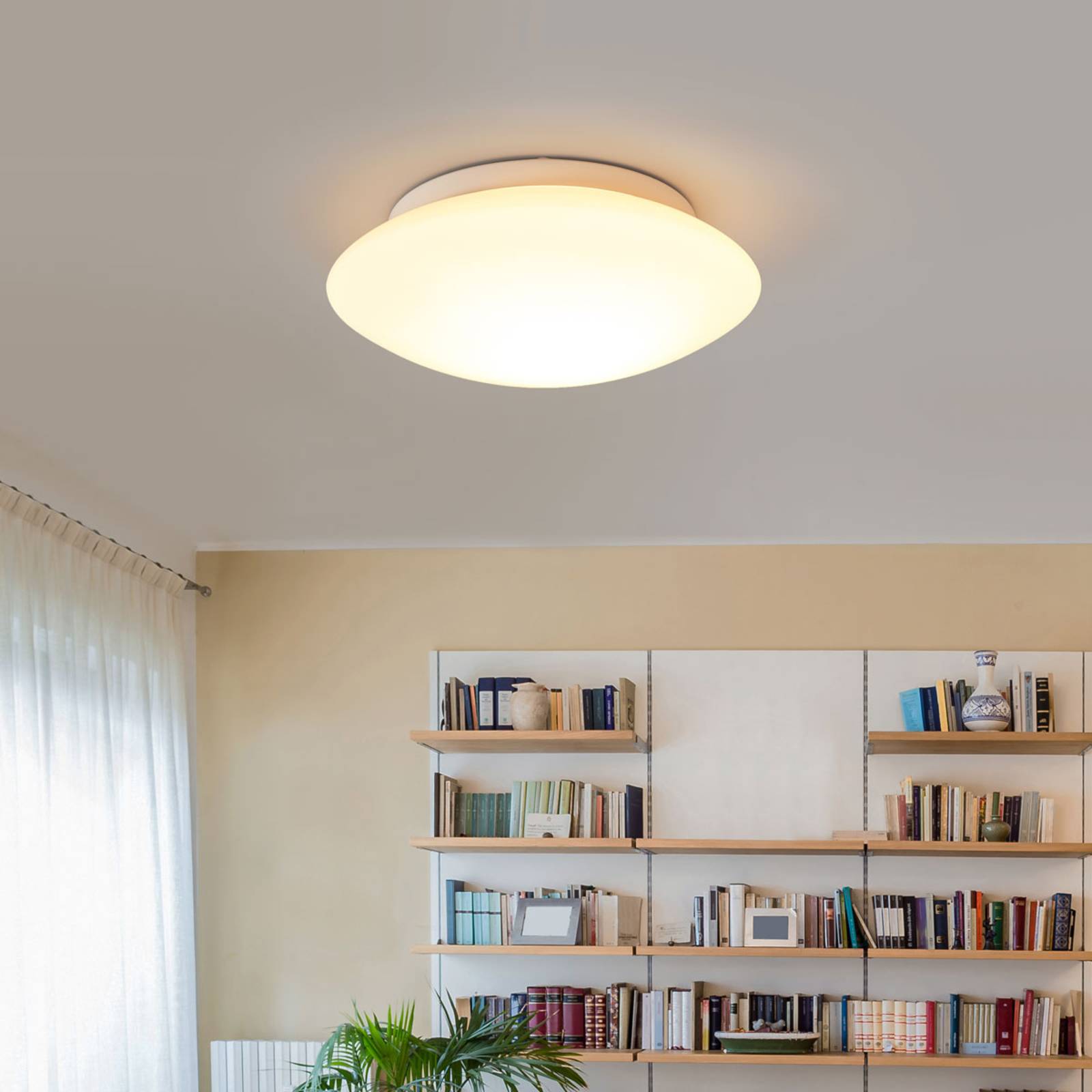 Orion Ceiling Light Alba, dimmable, White / opal, Living / Dining Room, Glass, Modern, Ceiling Light