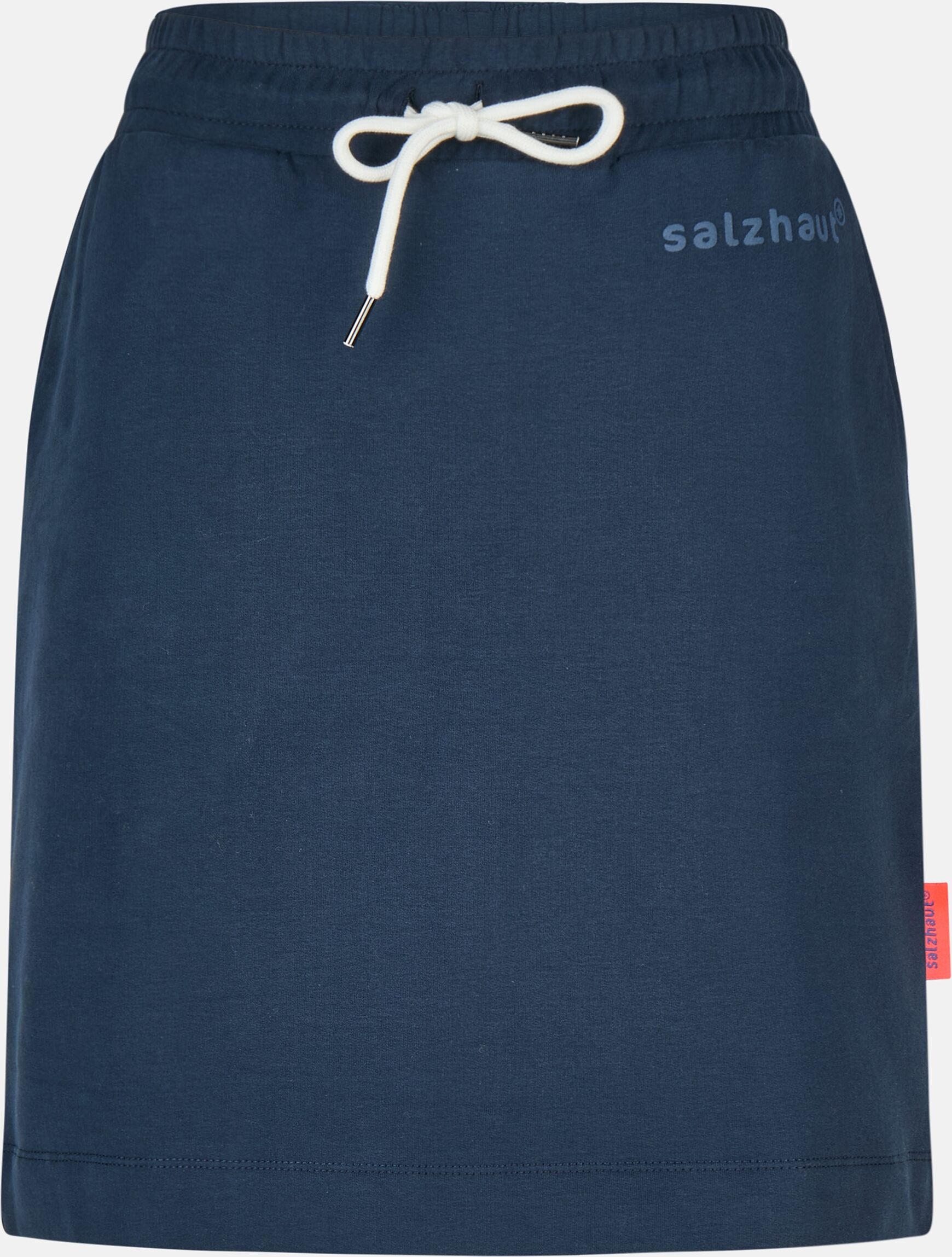 Midirock SALZHAUT "Knielanger Rock (Midi) BIETJE", Damen, Gr. XS, blau (navy), Obermaterial: 95% Baumwolle CO. 5% Elasthan EL., Röcke
