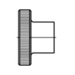 TOOLCRAFT 107576 Rändelmuttern M5 DIN 466 Stahl 100 St.
