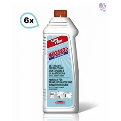 Profi-Spezialreiniger für Lebensmittelgeräte, 6 x 1 Liter Flasche, für Schlagsahneautomaten, Eismaschinen und Konditoreigeräte