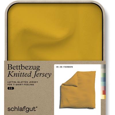 Schlafgut "Premium Bettbezug Knitted Jersey (1 St)" Ton-in-Ton Reißverschluss, Bio-Baumwolle mit Elasthan, Uni, OEKO Tex