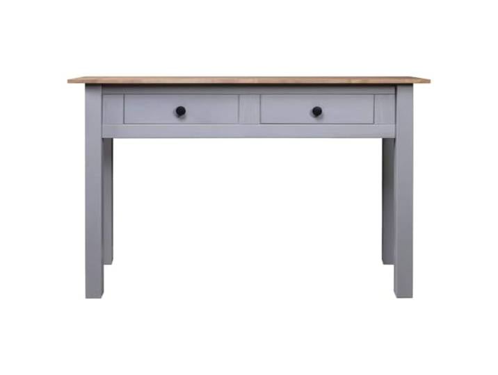 YUTAASU Konsolentisch Grau 110x40x72 cm Kiefernholz Massivholz, 2 Schubladen, Robust, Langlebig, Vielseitig, Einfache Montage