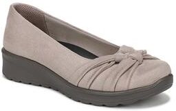 Women's Glamour Accent Knots Wedge Flat by LifeStride in Simply Taupe Fabric (Size 6 M)